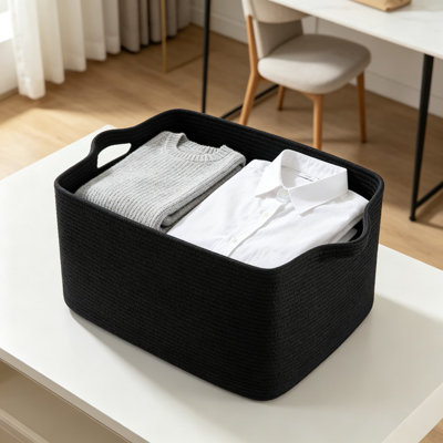 Extra Large Woven Storage Basket With Handles, 95L Capacity Blanket And Toy Organizer For Living Room, Nursery, And Closet