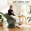 Chaise d'appoint pivotante en tonneau, chaise de salon rembourrée moderne avec rembourrage épais pour la lecture, vert