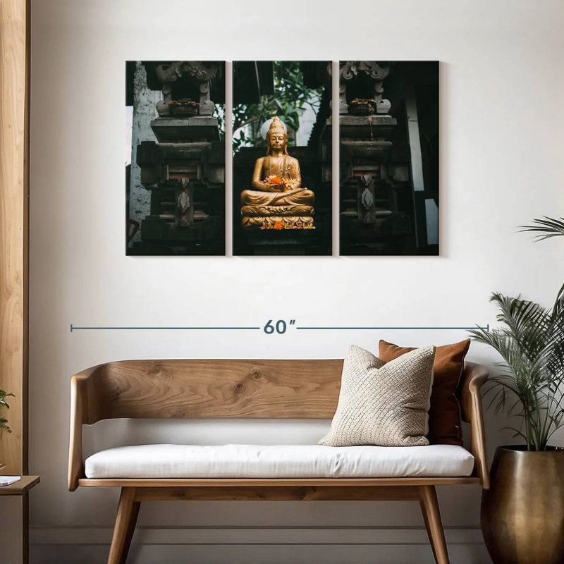 Bouddha Adella méditant en Indonésie, H 28 po x l 45 po