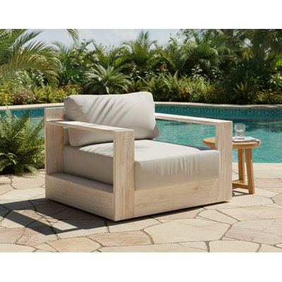 Chaise d'extérieur en teck Imperial Grove