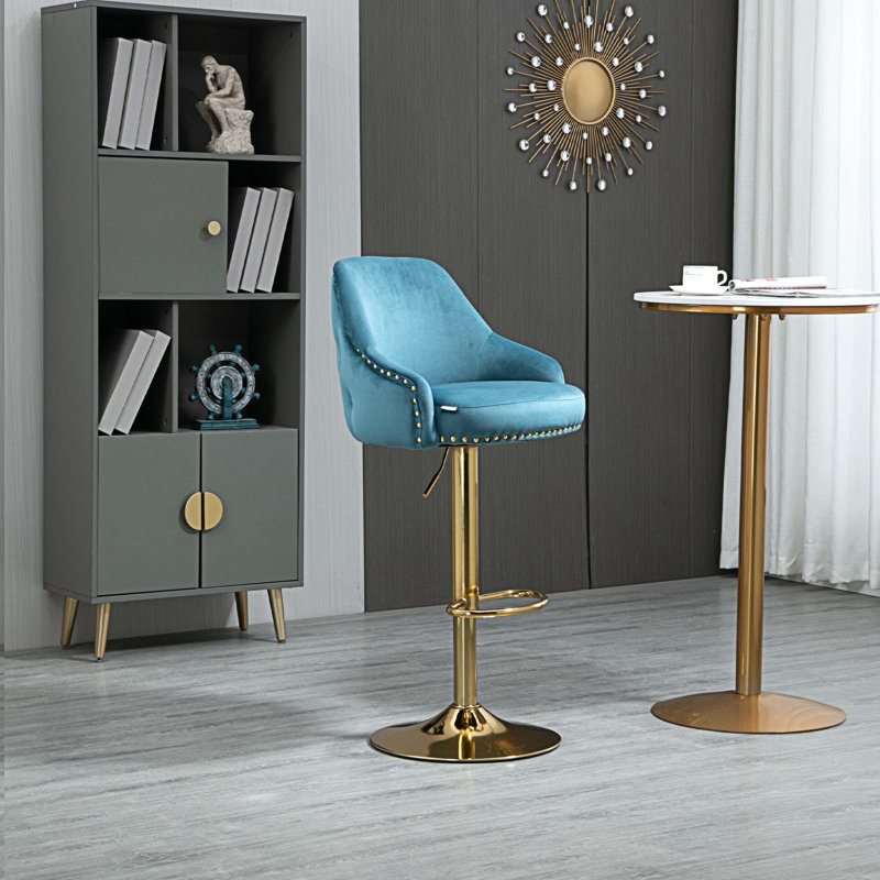 Tabouret Mikhia, Bleu clair