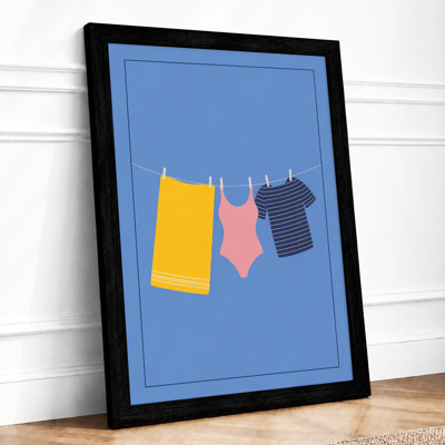 Laundry Line Modern - Framed Print