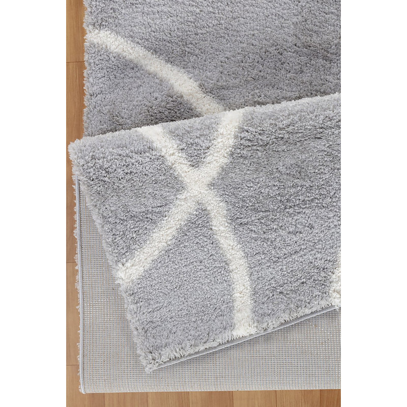 Loft Shag Grey  Shaggy Area Rug, Rectangle 7'10" x 9'10"