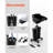 Portable Shampoo Bowl with Drain Hose 2 Buckets Adjustable Height Salon Sink