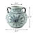 Approx.6 Inches Subtle Blue and White Vase with Two Decorative Handles