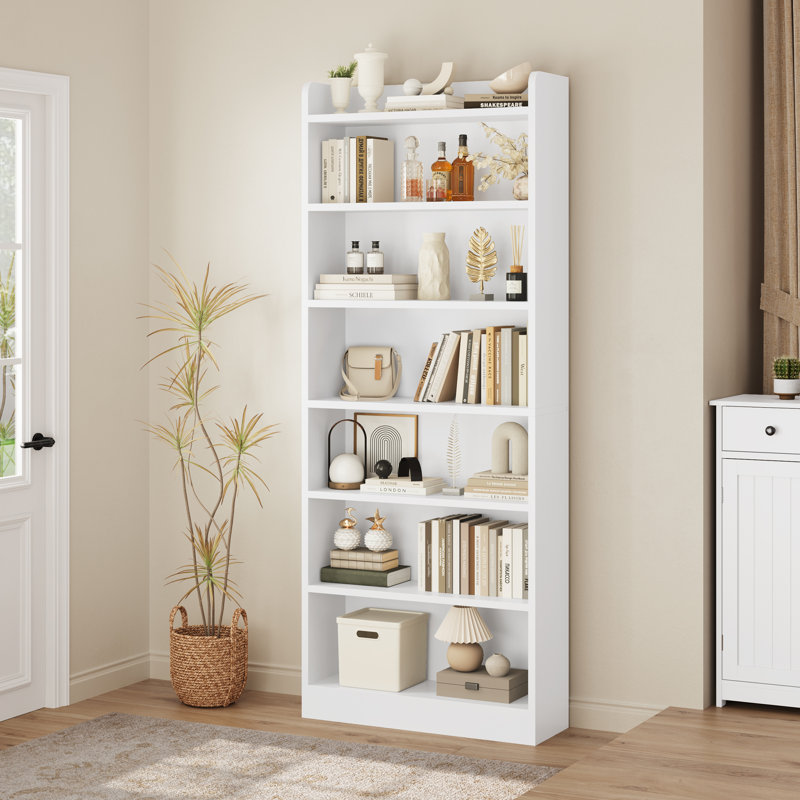Standard Bookcase, (7 Shelves) 182.5cm H x 60cm W x 24cm D, White