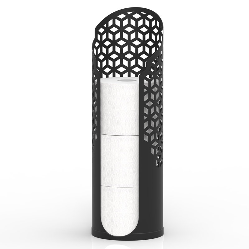Réserve de papier hygiénique ROLLO Hexacube, Noir mat