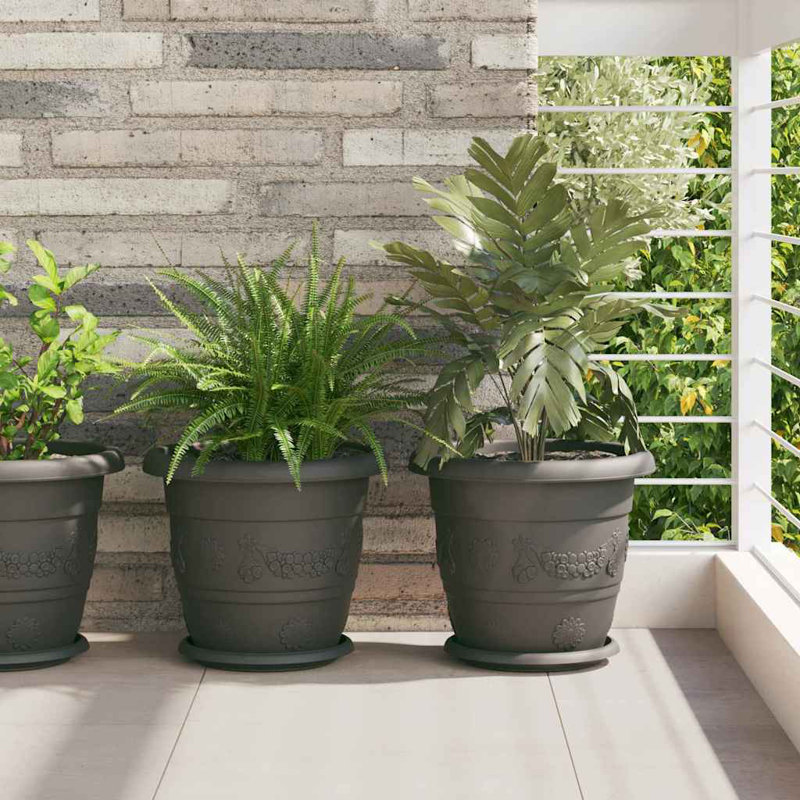 Plant Stand, 2.5cm H x 21.5cm W x 21.5cm D, Black
