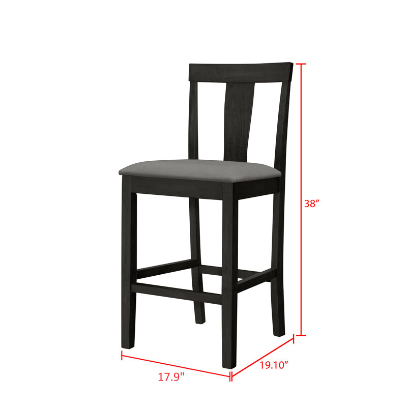 Ance 25.0'' H Fabric Upholstered Side Chair, Black