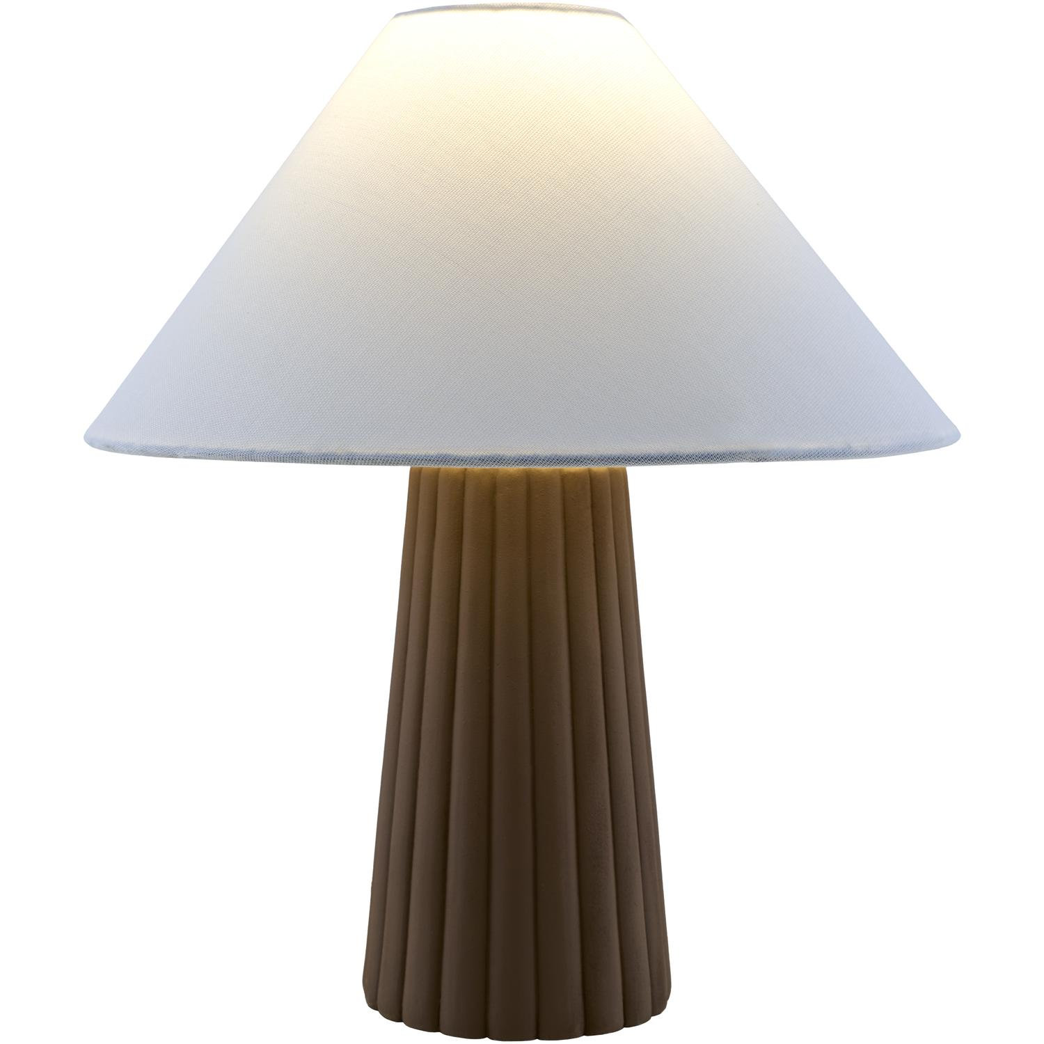 Ceramic Table Lamp, Dark Brown