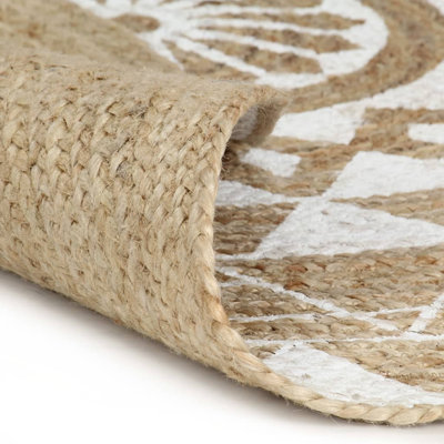 Round Delucia Geometric Hand Woven Area Rug