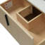 Meuble-lavabo de 30 po avec lavabo en céramique et tiroirs pleine extension, glissières de tiroir à fermeture en douceur, conception cannelée, naturel-738029897
