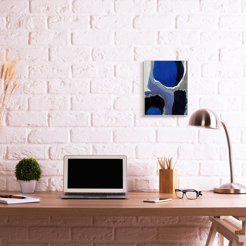 «Abstract Masculine Cobalt», reproduction d'art, Plaque murale, H 15 po x l 10 po x P 0,5 po