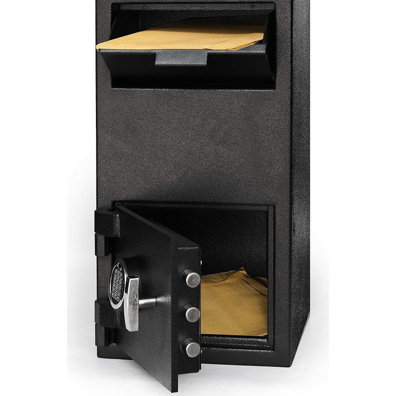 Durable Electronic Safes Large Depository Drop Slot Safe with Keypad Combination with Key Backup