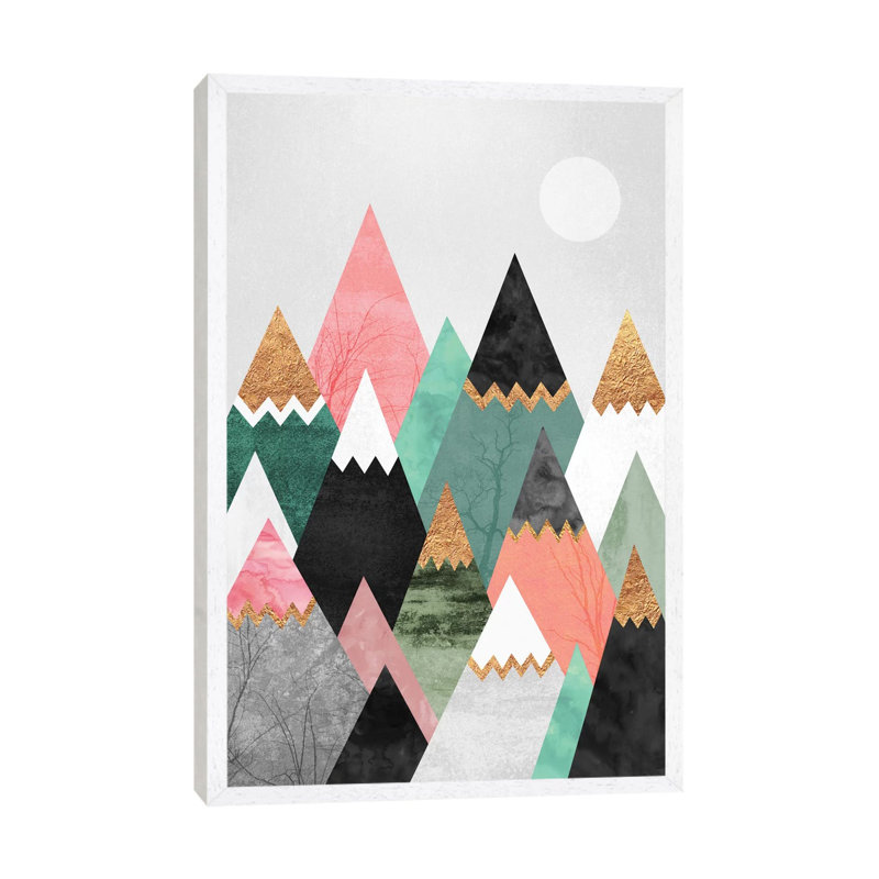 Pretty Mountains - Print on Canvas, 101.6 cm H x 66.04 cm W, White Framed