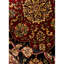 Hand-Knotted High-Quality Black and Red Area Rug