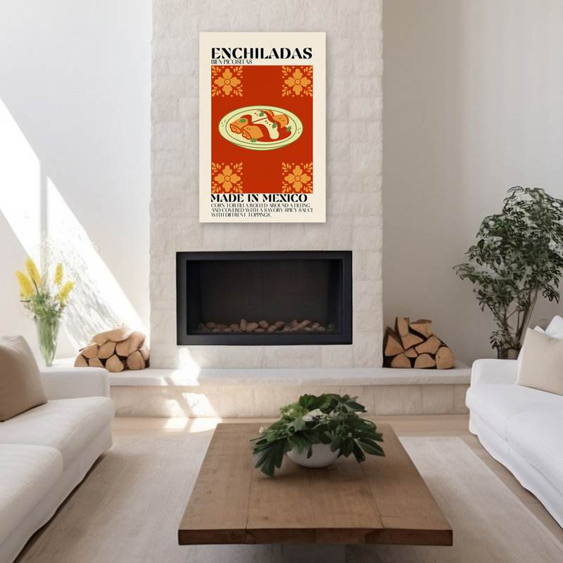 Enchiladas - Cuisine Design, Type Food Signs, art du Mexique, H 48 po x l 32 po