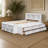 Full Bed with Bookcase Headboard, Under bed Storage Drawers and Bed End Storage Case,White-135401763