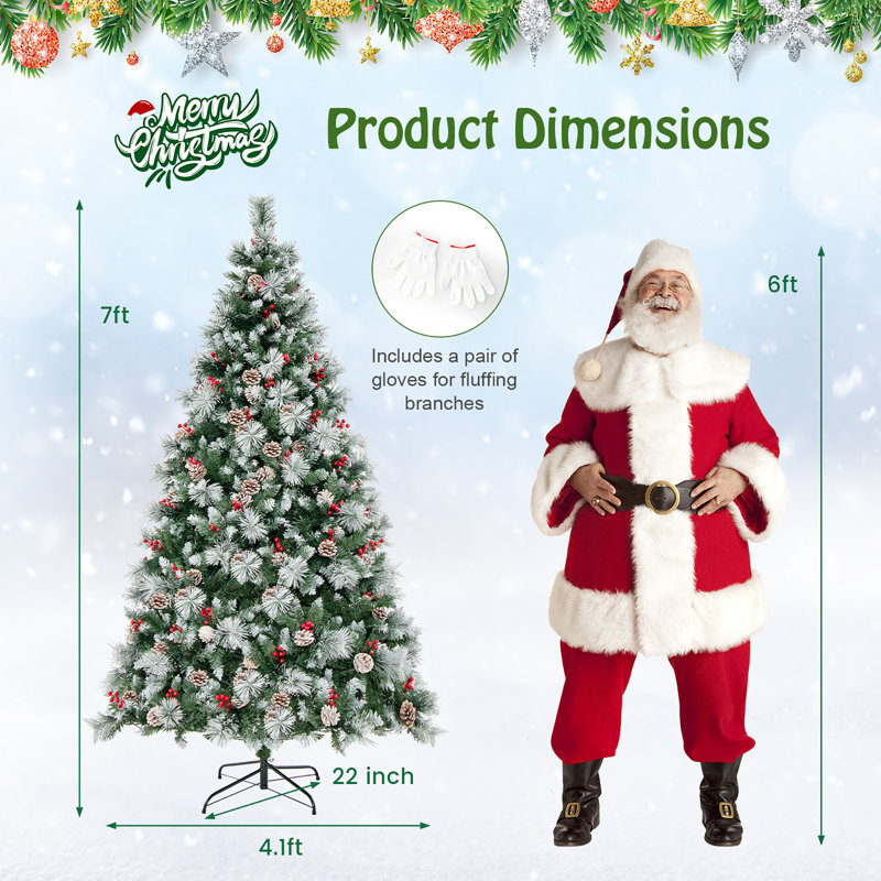 Arbre de Noël artificiel pin 7 'éclairé