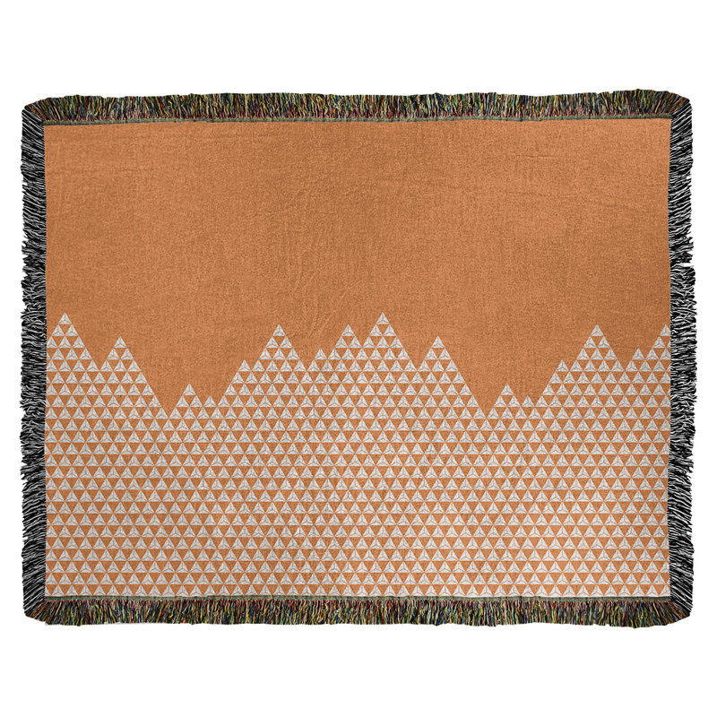 Couverture en coton tissé mountain Katelyn Elizabeth, l 37 po x L 52 po, Orange