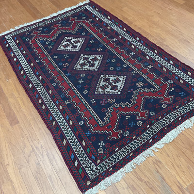  Handmade Soumak Wool Rug
