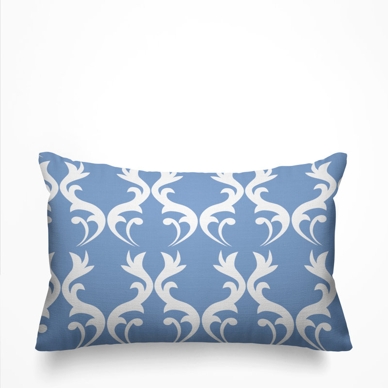 Housse et insert de coussin d'extérieur Galton, Pervenche