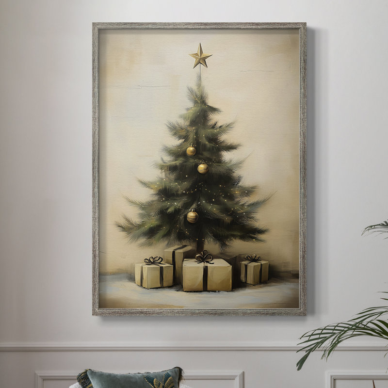 «Christmas Holiday Art», série 2-CX III, reproduction encadrée - bois massif, H 30 po x l 24 po