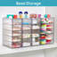 Organisateur en acrylique avec 16 tiroirs (4 ensembles), tiroirs de rangement transparents pour fournitures de bureau, rangement et rangement pour le maquillage, les bijoux et l'artisanat