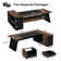 L-Shaped Executive Office Desk with Drawers and File Cabinet