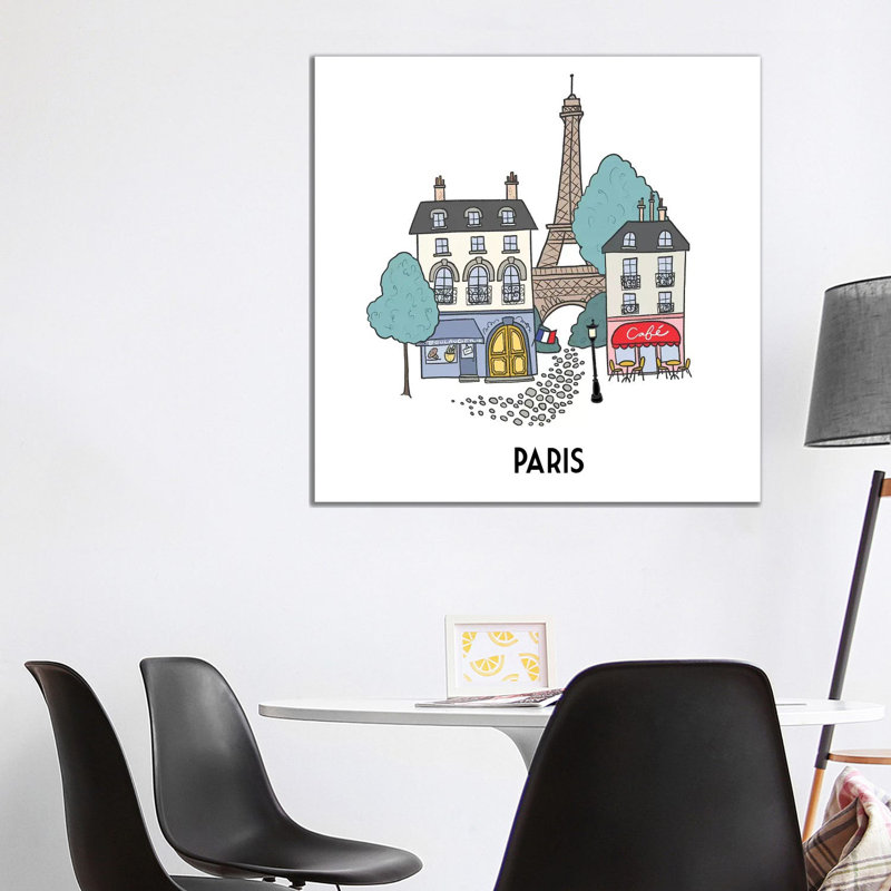 Paris by Kristina Hultkrantz - Wrapped Canvas Gallery-Wrapped Canvas Giclée, 93.98 cm H x 93.98 cm W