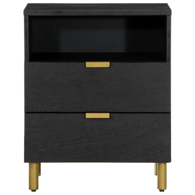 Ajane 50cm W Brass Bedside Table