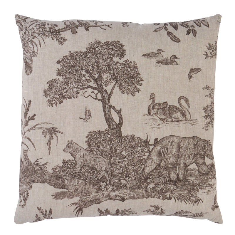 Western Toile Pillow, Sepia