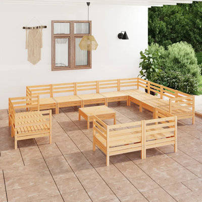 Boisey Solid Wood 12- Person Seating Group