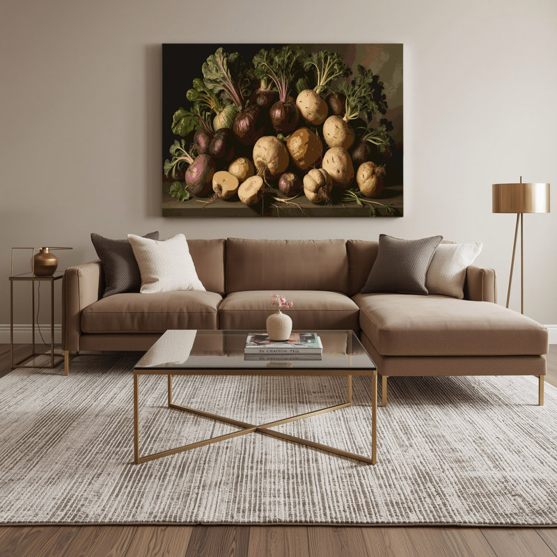 Légumes, art mural sur toile brun Rutabaga, H 11 po x l 14 po