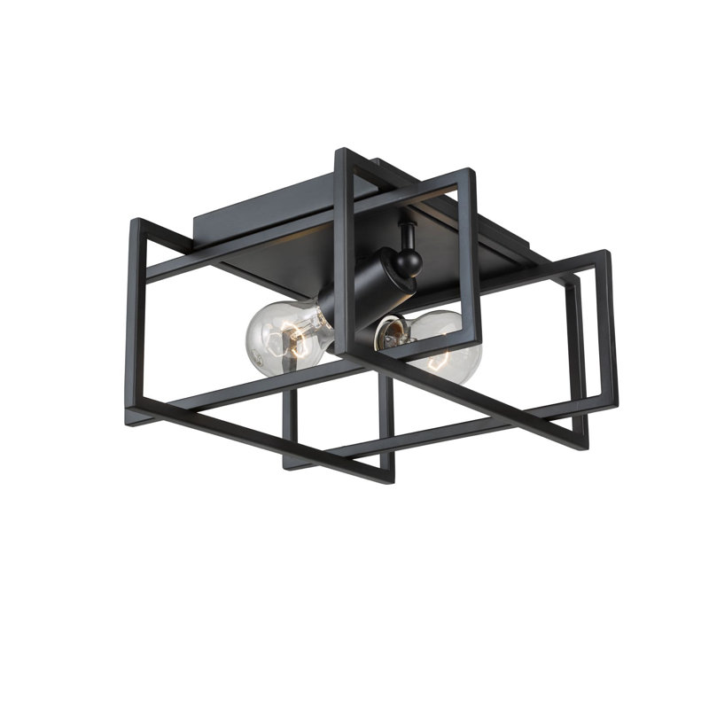 Plafonnier encastré 2 lumières 12 po Esohe, Noir