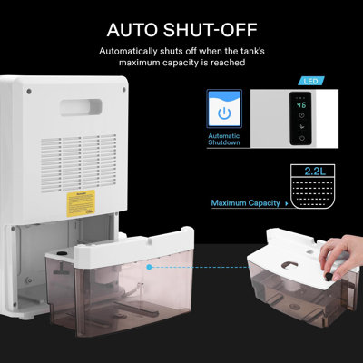 VIVOSUN 1 Pints Tower Dehumidifier for Rooms up to 323 Cubic Feet