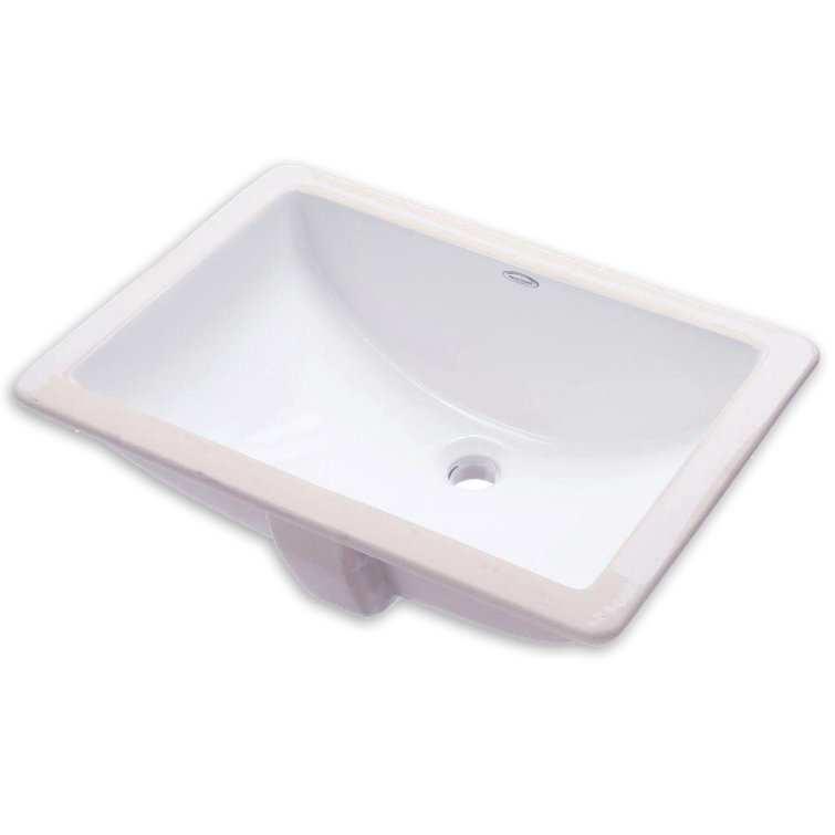 American Standard Studio 15.25'' White Vitreous China Rectangular Bathroom Sink with Overflow