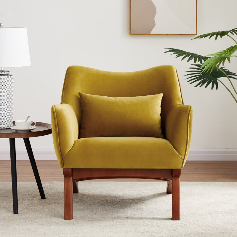 Fauteuil Elderon, Velours doré