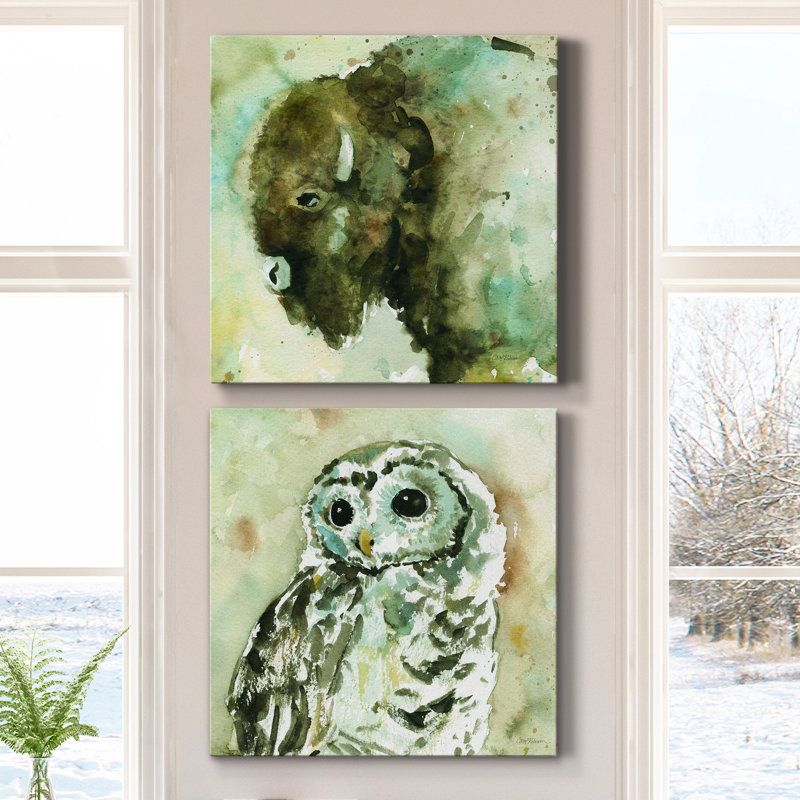 On Guard - Ensemble de 2 peintures sur toiles, H 10 po x l 20 po x P 1 po, Toile tendue