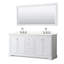 Meuble-lavabo double autoportant 80 po avec plateau en quartz et miroir Avery-98214024-98214026-98214027