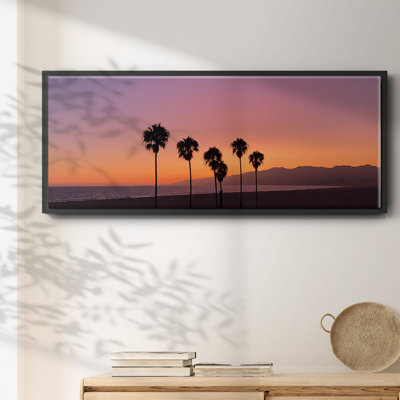 Coucher de soleil de Santa Monica, reproduction d'art sur toile