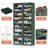 10-Tier Dustproof Shoe Organizer with Clear Magnetic Doors, Portable Collapsible Shoe Cabinet for 40 Pairs, Tool-Free Assembly Entryway Shoe Rack (Green)-934939424-923489101