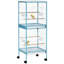 Cage à oiseaux Pawhut Largeur pour envergure, volière d'oiseaux d'intérieur avec conception à plusieurs portes, convient pour un canari, un pinson, un conure