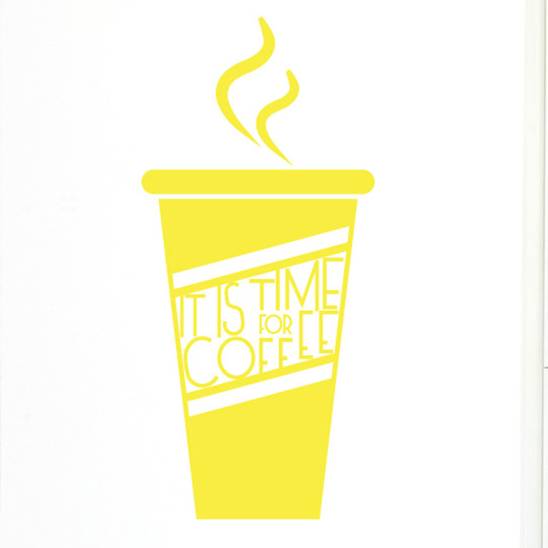 Food & Beverage Wall Decal, Bright Yellow, Medium