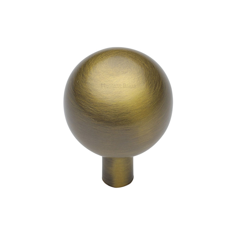 Heritage Brass Cabinet Knob Sphere Design, 2.2cm