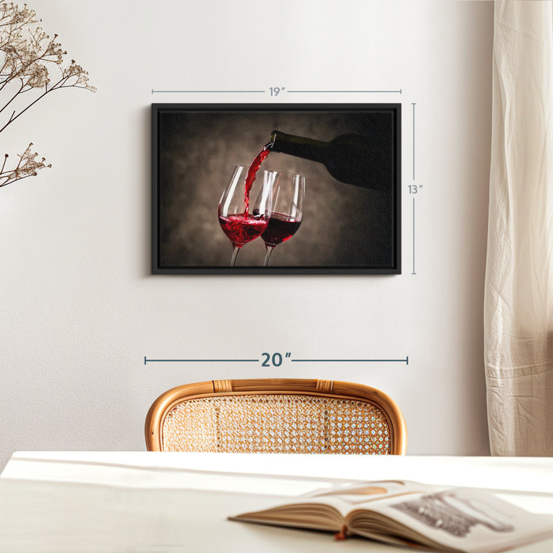 «Serving Red Wine Wall Art», H 13 po x l 19 po