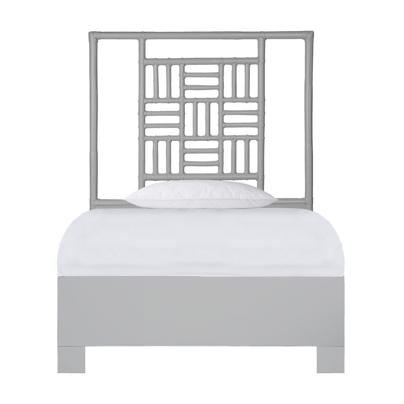 Finn Queen Bed, Pool Blue, White, Extra-long Twin
