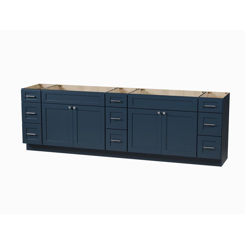 108 Double Bathroom Vanity Base Only, Blue