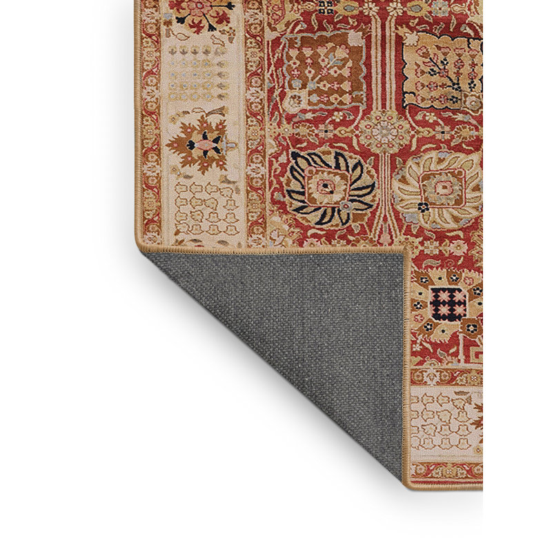 Tapis oriental rouge / brun Hayrig, Tapis de couloir 2 pi x 5 pi