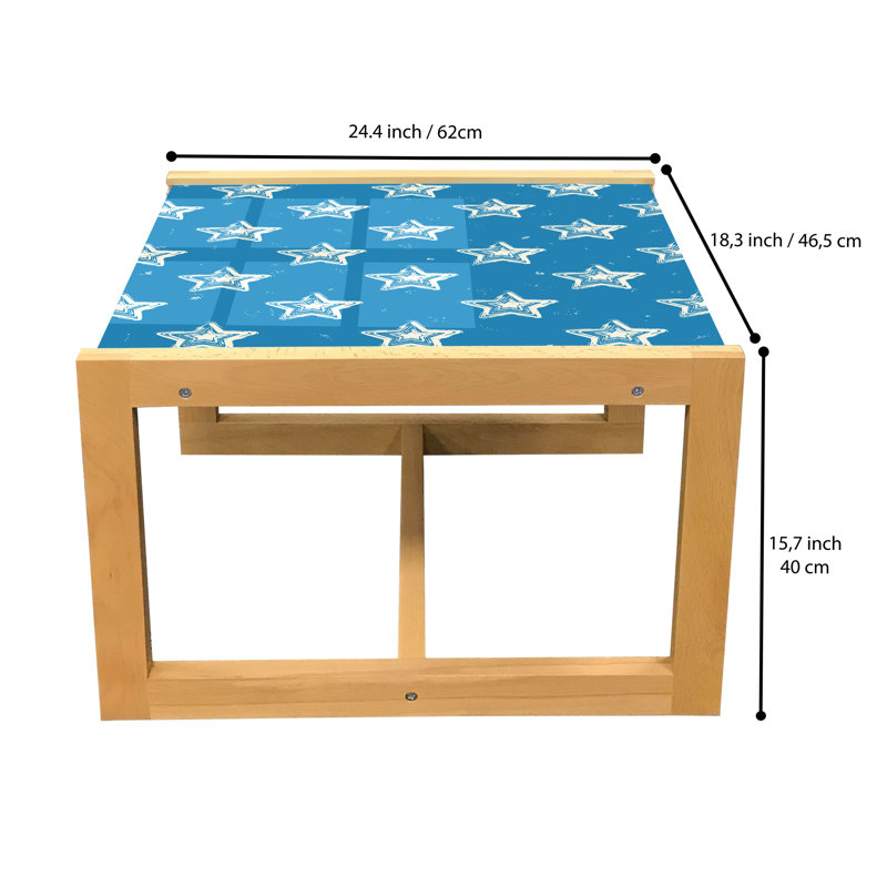 Table basse East Urban Home Stars, H 15,75 po x L 18,31 po x l 24,4 po